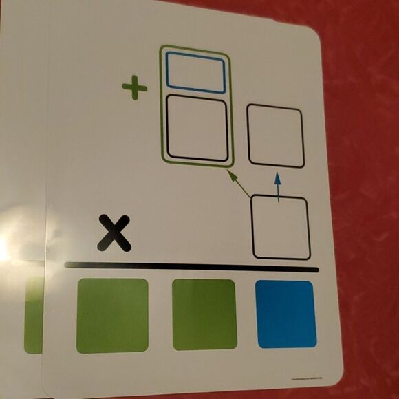 Multiplication Dry Erase Boards 2x1 2x2 Set of 4 Homeschool - Picture 5 of 8